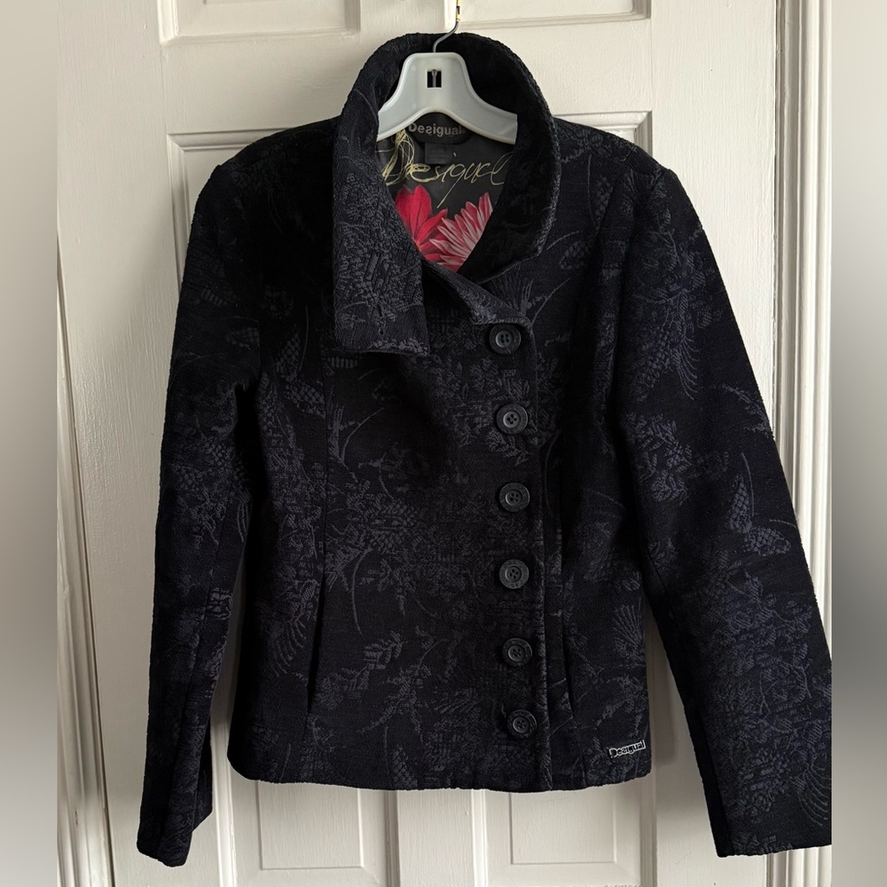 Desigual brocade jacket with beautiful lining sz 40/us 6/S